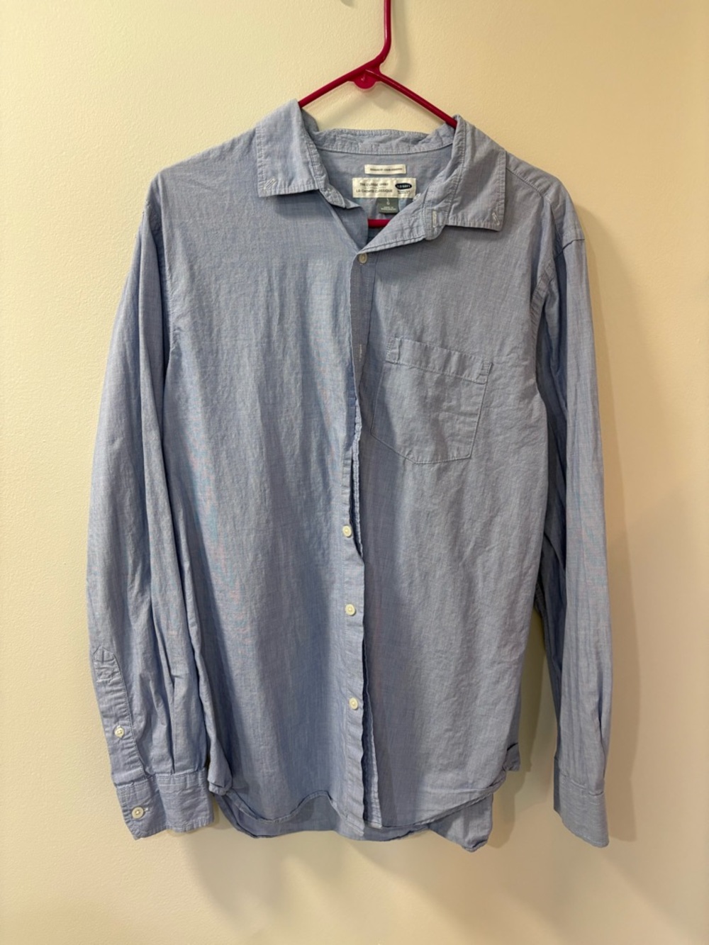 Old Navy Light Blue Long-Sleeve Casual Button-Down Shirt